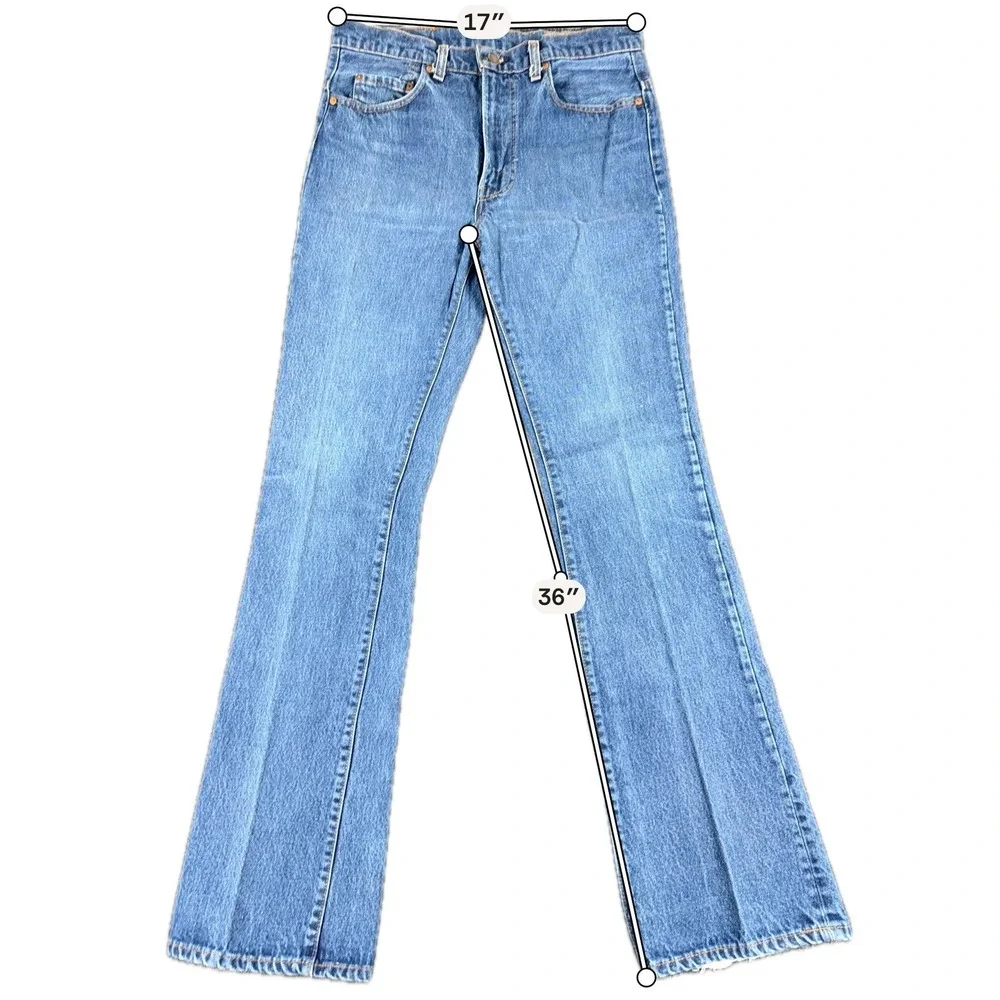 Levi's 517 Bootcut Jeans Vintage 80s Made in USA Denim W34‎ L36 Medium Wash Blue